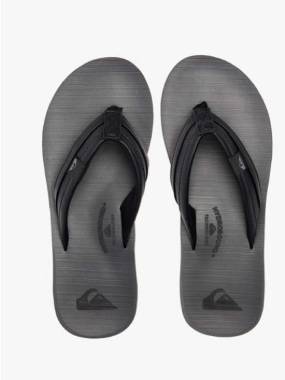 Quiksilver Men’s Carver Squish Gray and Black Flip Flops, 8, NWT